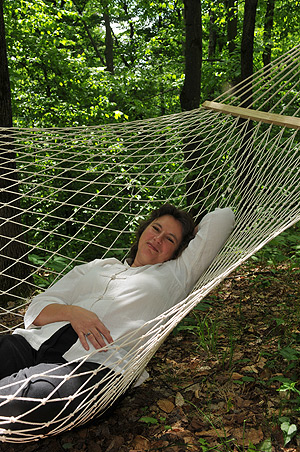 Joni in her hammock